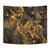 New Zealand Tuatara Tapestry Aotearoa Maori Clematis Flowers - Gold