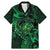 New Zealand Tuatara Family Matching Mermaid Dress and Hawaiian Shirt Aotearoa Maori Clematis Flowers - Green