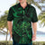 New Zealand Tuatara Hawaiian Shirt Aotearoa Maori Clematis Flowers - Green