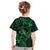 New Zealand Tuatara Kid T Shirt Aotearoa Maori Clematis Flowers - Green