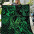 New Zealand Tuatara Quilt Aotearoa Maori Clematis Flowers - Green