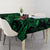 New Zealand Tuatara Tablecloth Aotearoa Maori Clematis Flowers - Green