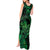 New Zealand Tuatara Tank Maxi Dress Aotearoa Maori Clematis Flowers - Green