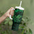 New Zealand Tuatara Tumbler With Handle Aotearoa Maori Clematis Flowers - Green