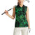 New Zealand Tuatara Women Sleeveless Polo Shirt Aotearoa Maori Clematis Flowers - Green