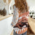 Red New Zealand Tuatara Women Casual Shirt Aotearoa Sphenodon Punctatus Silver Fern