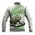 Green New Zealand Tuatara Baseball Jacket Aotearoa Sphenodon Punctatus Silver Fern