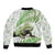 Green New Zealand Tuatara Bomber Jacket Aotearoa Sphenodon Punctatus Silver Fern