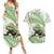 Green New Zealand Tuatara Couples Matching Summer Maxi Dress and Hawaiian Shirt Aotearoa Sphenodon Punctatus Silver Fern