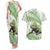 Green New Zealand Tuatara Couples Matching Tank Maxi Dress and Hawaiian Shirt Aotearoa Sphenodon Punctatus Silver Fern