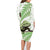 Green New Zealand Tuatara Family Matching Long Sleeve Bodycon Dress and Hawaiian Shirt Aotearoa Sphenodon Punctatus Silver Fern