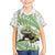 Green New Zealand Tuatara Family Matching Long Sleeve Bodycon Dress and Hawaiian Shirt Aotearoa Sphenodon Punctatus Silver Fern