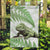 Green New Zealand Tuatara Garden Flag Aotearoa Sphenodon Punctatus Silver Fern