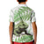 Green New Zealand Tuatara Kid Polo Shirt Aotearoa Sphenodon Punctatus Silver Fern