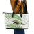 Green New Zealand Tuatara Leather Tote Bag Aotearoa Sphenodon Punctatus Silver Fern