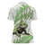 Green New Zealand Tuatara Women Polo Shirt Aotearoa Sphenodon Punctatus Silver Fern