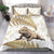 Gold New Zealand Tuatara Bedding Set Aotearoa Sphenodon Punctatus Silver Fern