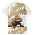 Gold New Zealand Tuatara Family Matching Summer Maxi Dress and Hawaiian Shirt Aotearoa Sphenodon Punctatus Silver Fern