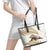 Gold New Zealand Tuatara Leather Tote Bag Aotearoa Sphenodon Punctatus Silver Fern