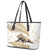 Gold New Zealand Tuatara Leather Tote Bag Aotearoa Sphenodon Punctatus Silver Fern