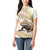 Gold New Zealand Tuatara Women Polo Shirt Aotearoa Sphenodon Punctatus Silver Fern