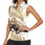 Gold New Zealand Tuatara Women Sleeveless Polo Shirt Aotearoa Sphenodon Punctatus Silver Fern