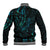 New Zealand Skink Baseball Jacket Aotearoa Maori Mix Paua Shell