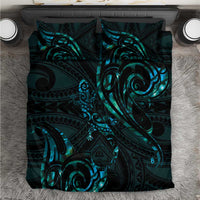 New Zealand Skink Bedding Set Aotearoa Maori Mix Paua Shell LT14 Blue - Polynesian Pride