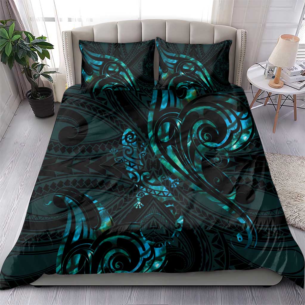 New Zealand Skink Bedding Set Aotearoa Maori Mix Paua Shell LT14 - Polynesian Pride
