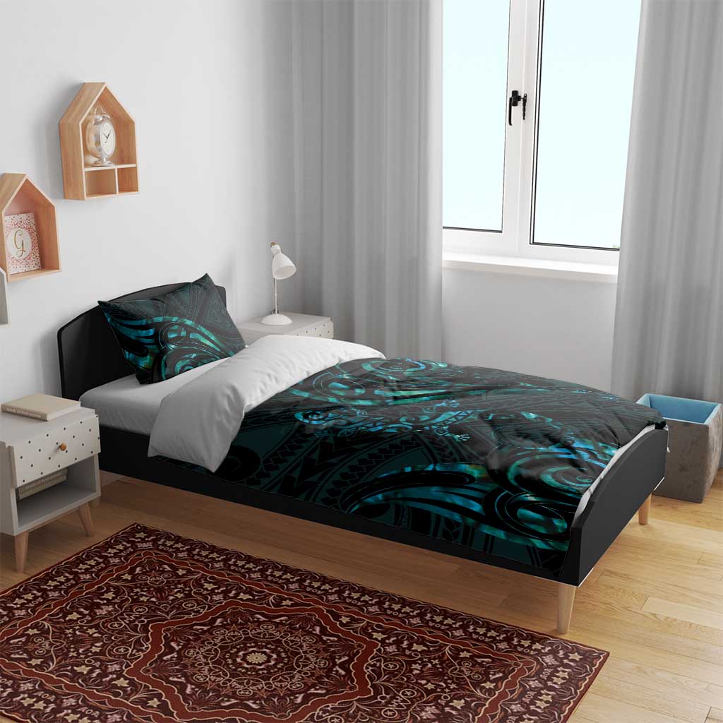 New Zealand Skink Bedding Set Aotearoa Maori Mix Paua Shell LT14 - Polynesian Pride