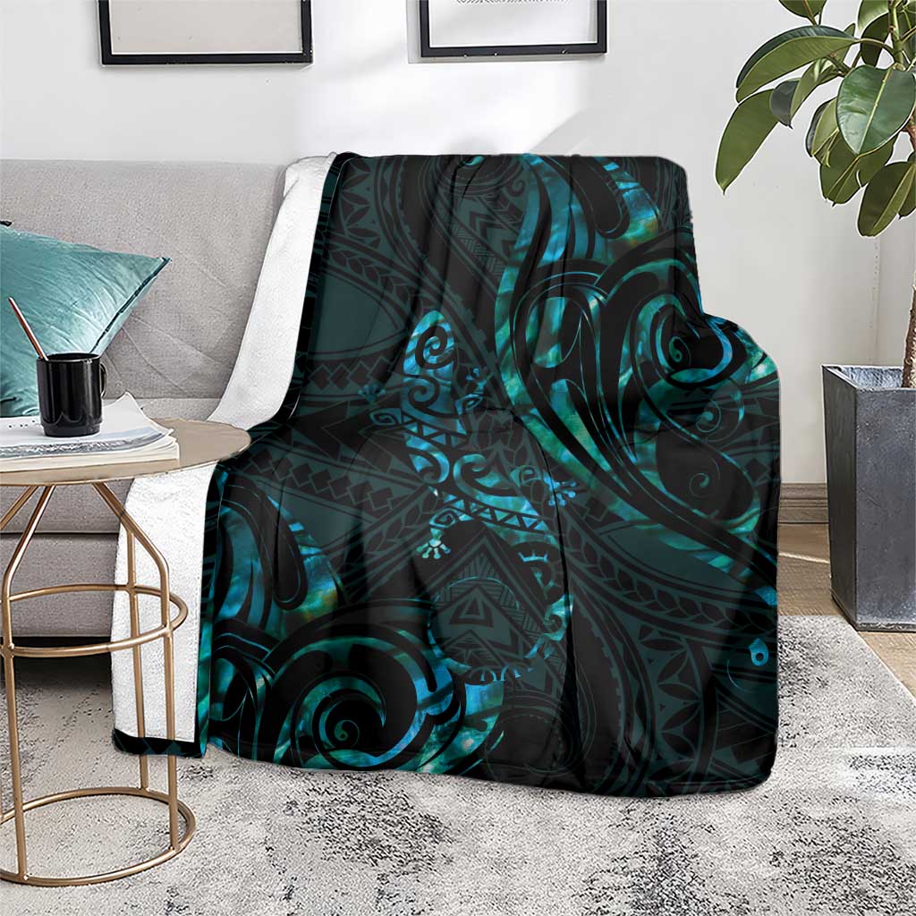 New Zealand Skink Blanket Aotearoa Maori Mix Paua Shell LT14 - Polynesian Pride