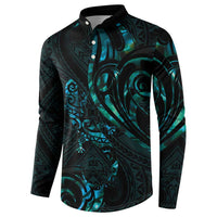New Zealand Skink Button Sweatshirt Aotearoa Maori Mix Paua Shell LT14 - Polynesian Pride