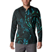 New Zealand Skink Button Sweatshirt Aotearoa Maori Mix Paua Shell LT14 - Polynesian Pride