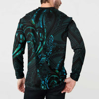 New Zealand Skink Button Sweatshirt Aotearoa Maori Mix Paua Shell LT14 - Polynesian Pride