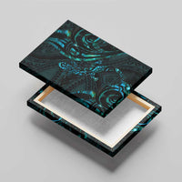 New Zealand Skink Canvas Wall Art Aotearoa Maori Mix Paua Shell LT14 - Polynesian Pride