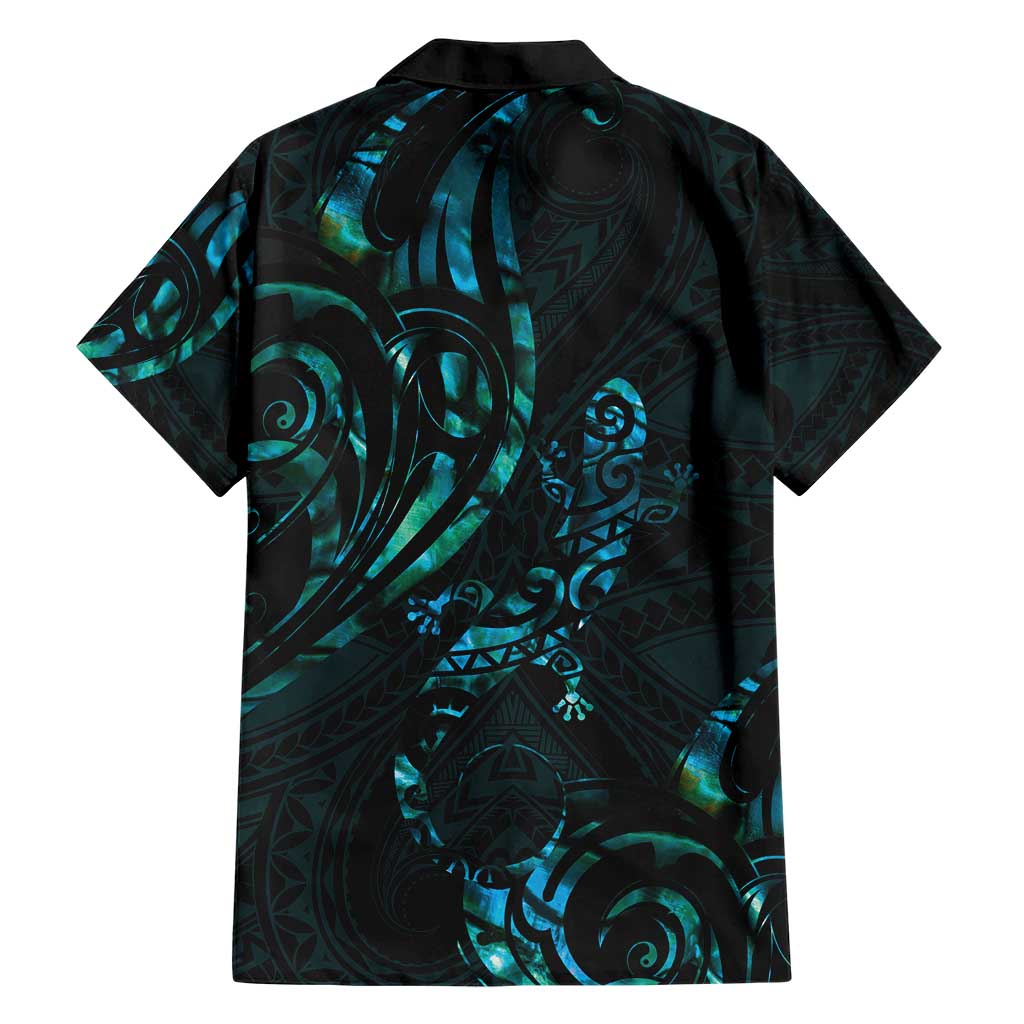 New Zealand Skink Hawaiian Shirt Aotearoa Maori Mix Paua Shell LT14 - Polynesian Pride