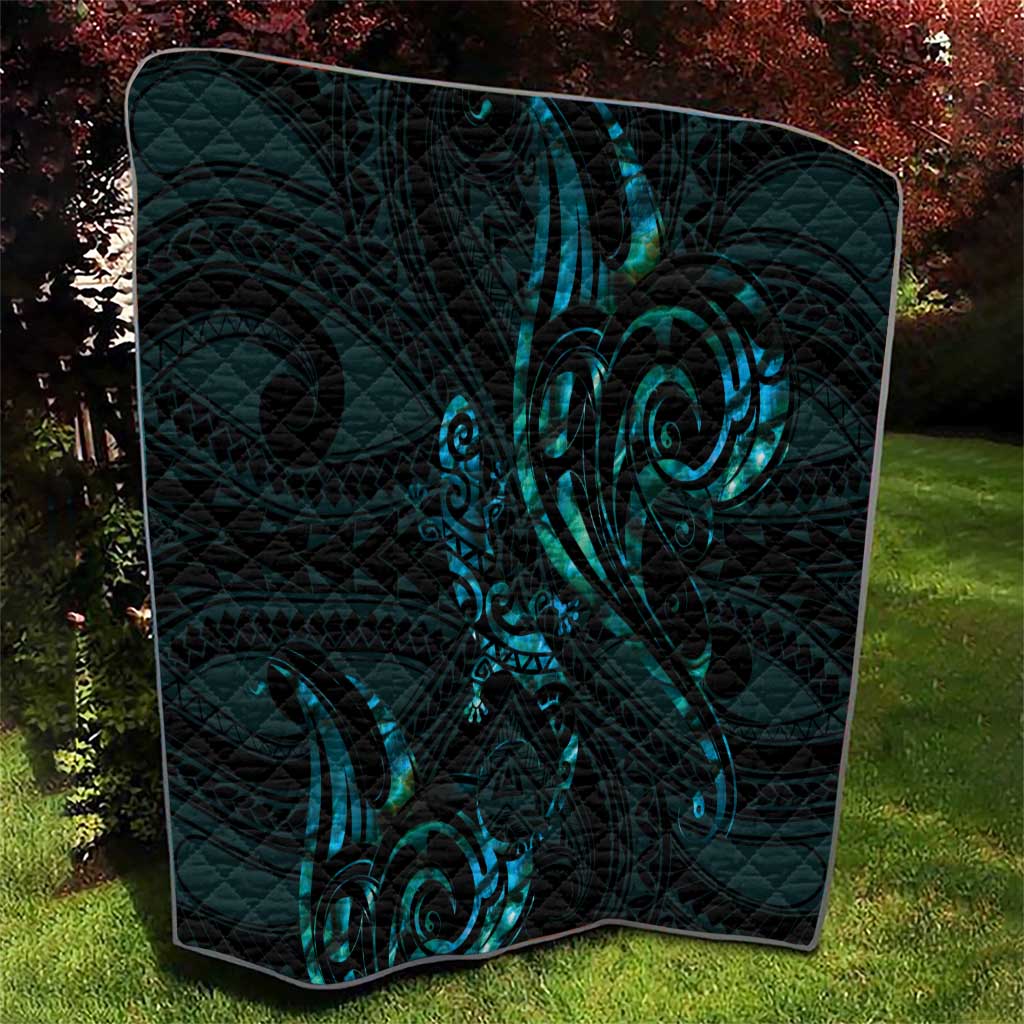New Zealand Skink Quilt Aotearoa Maori Mix Paua Shell LT14 - Polynesian Pride