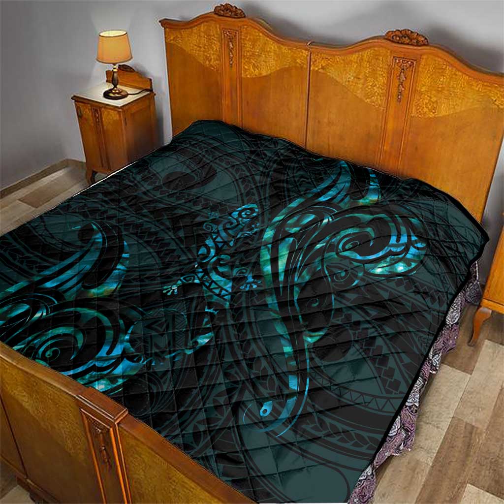 New Zealand Skink Quilt Aotearoa Maori Mix Paua Shell LT14 - Polynesian Pride