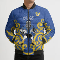 Otago Custom Rugby New Zealand Bomber Puffer Jacket Aotearoa Maori Pukana Tiki Mascot LT14 - Polynesian Pride