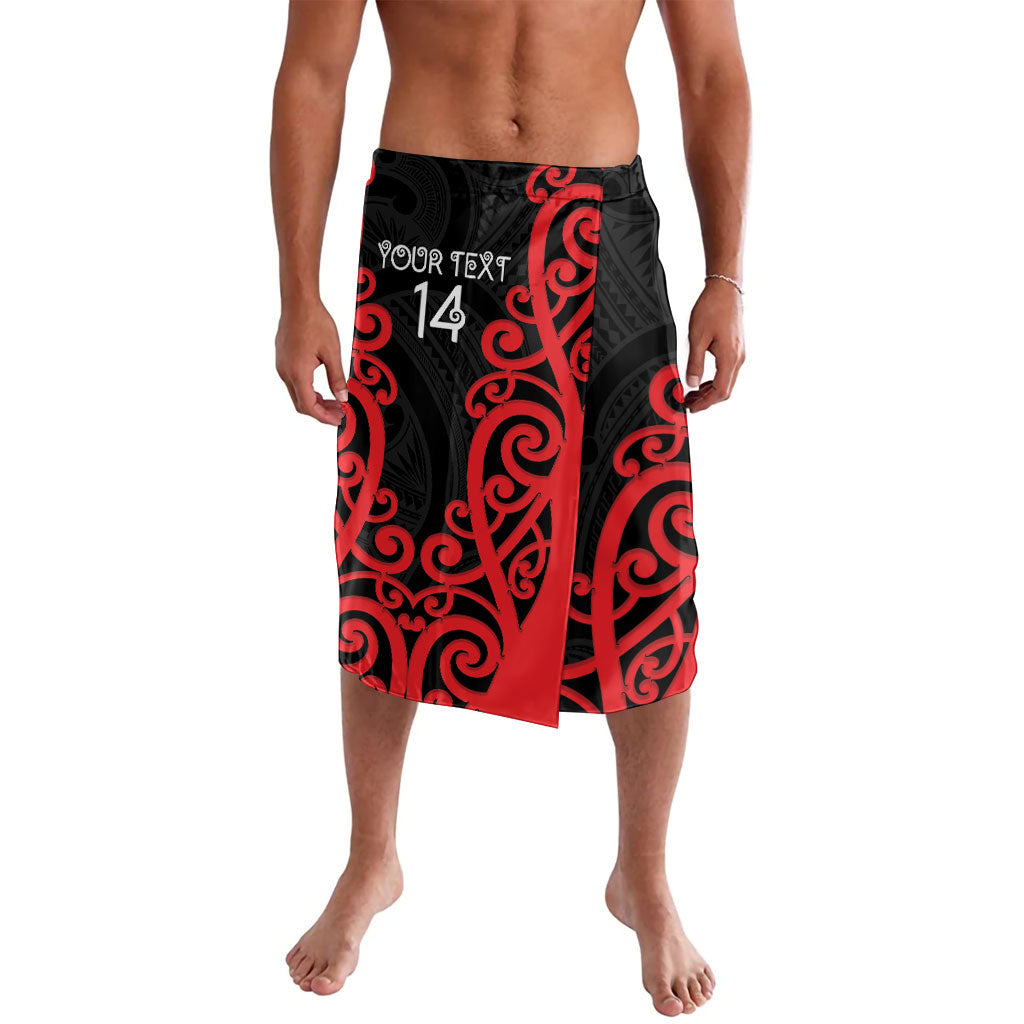 Counties Manukau Custom Rugby New Zealand Lavalava Aotearoa Maori Pukana Tiki Mascot LT14 Red - Polynesian Pride