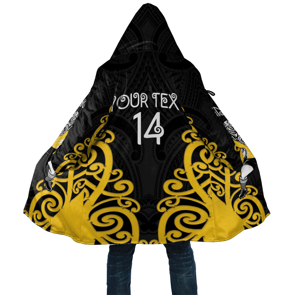 Wellington Custom Rugby New Zealand Cloak Aotearoa Maori Pukana Tiki Mascot LT14 Unisex Yellow - Polynesian Pride