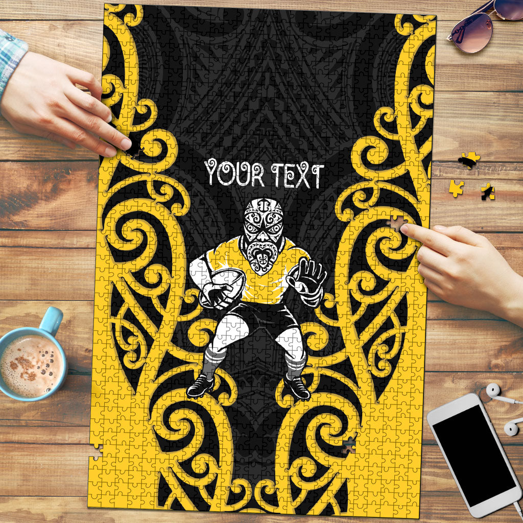 Wellington Custom Rugby New Zealand Puzzle Aotearoa Maori Pukana Tiki Mascot