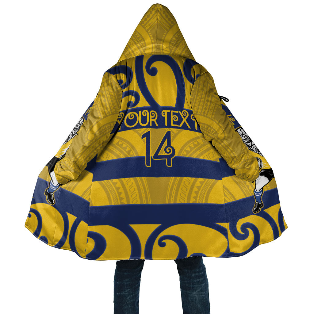 Bay of Plenty Custom Rugby New Zealand Cloak Aotearoa Maori Pukana Tiki Mascot LT14 Unisex Yellow - Polynesian Pride