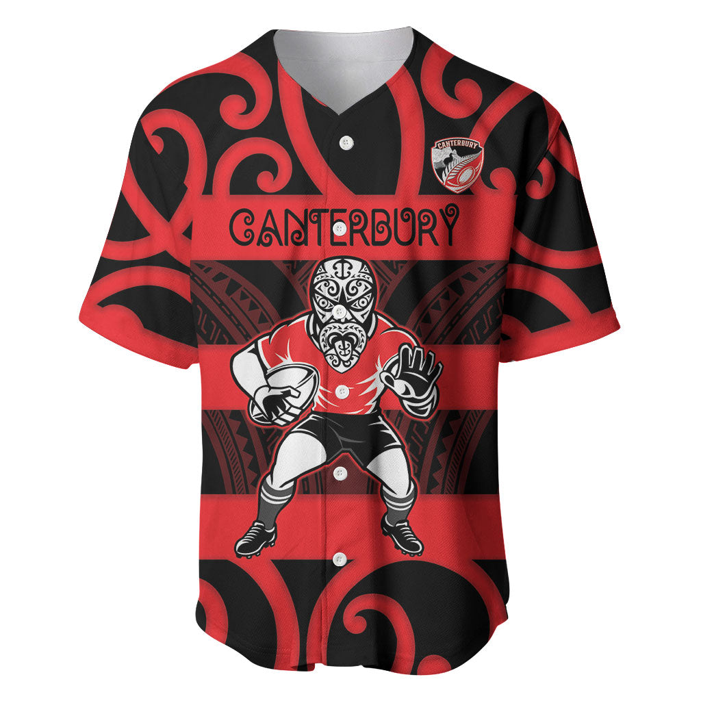 Canterbury Custom Rugby New Zealand Baseball Jersey Aotearoa Maori Pukana Tiki Mascot