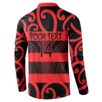 Canterbury Custom Rugby New Zealand Button Sweatshirt Aotearoa Maori Pukana Tiki Mascot LT14 - Polynesian Pride