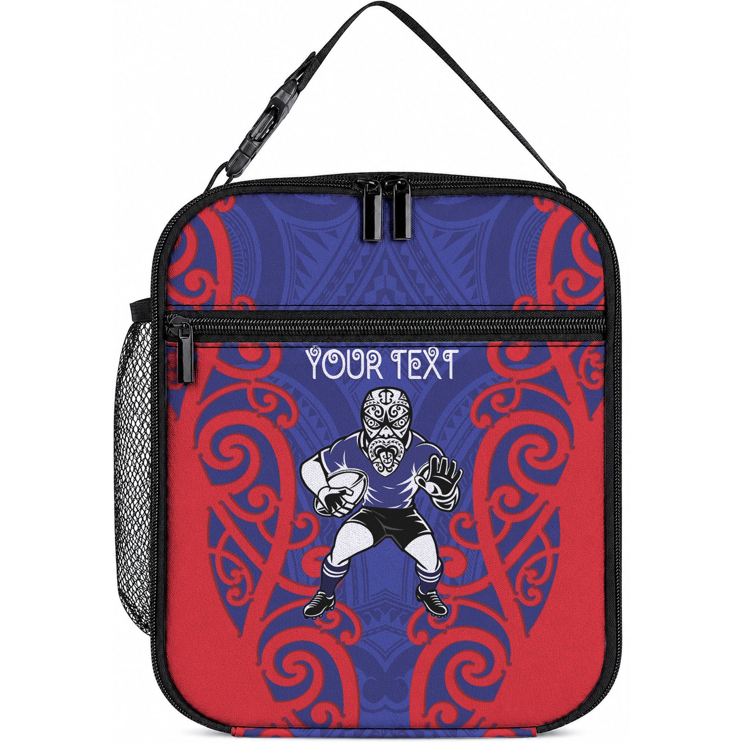 Tasman Custom Rugby New Zealand Lunch Bag Aotearoa Maori Pukana Tiki Mascot