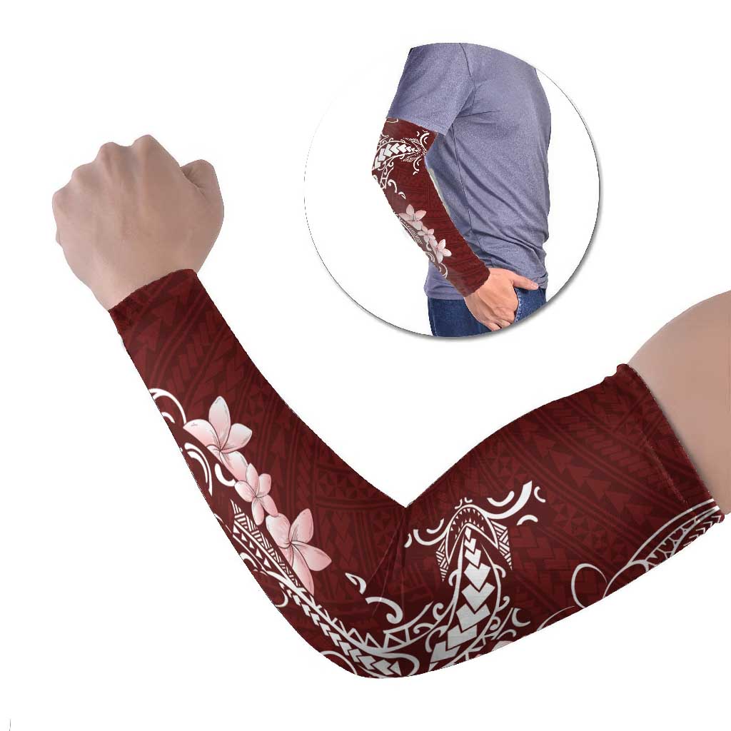 Oxblood Hawaii Arm Sleeves Hammerhead Shark Tattoo Curve Polynesian LT14 Set of 2 Oxblood - Polynesian Pride