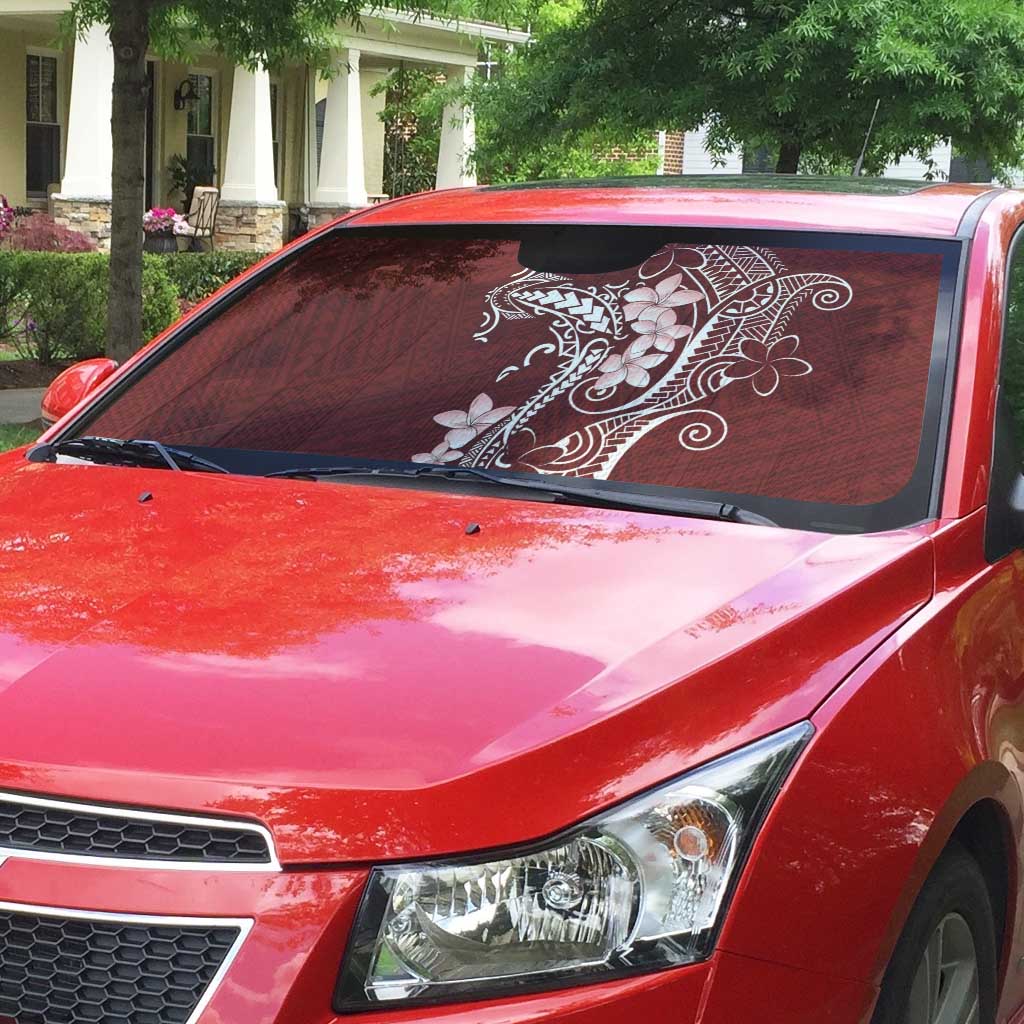 Oxblood Hawaii Auto Sun Shade Hammerhead Shark Tattoo Curve Polynesian LT14 - Polynesian Pride