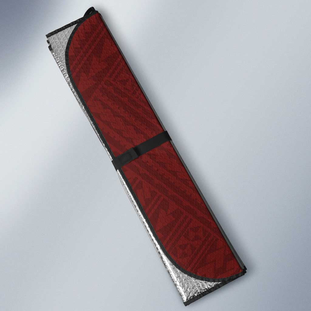 Oxblood Hawaii Auto Sun Shade Hammerhead Shark Tattoo Curve Polynesian LT14 - Polynesian Pride
