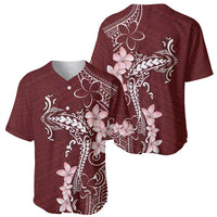 Oxblood Hawaii Baseball Jersey Hammerhead Shark Tattoo Curve Polynesian LT14 - Polynesian Pride